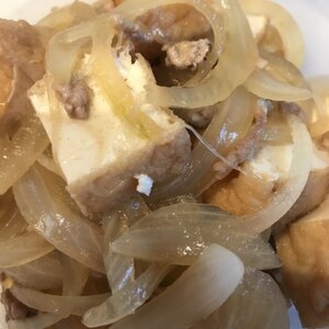 子供が大好き(^^)厚揚げの豚そぼろ炒め煮♪